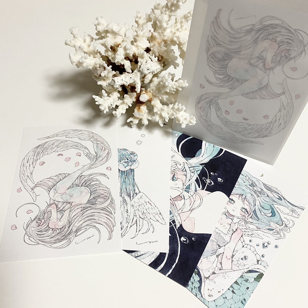 【在庫わずか】Postcard 4set［泡］