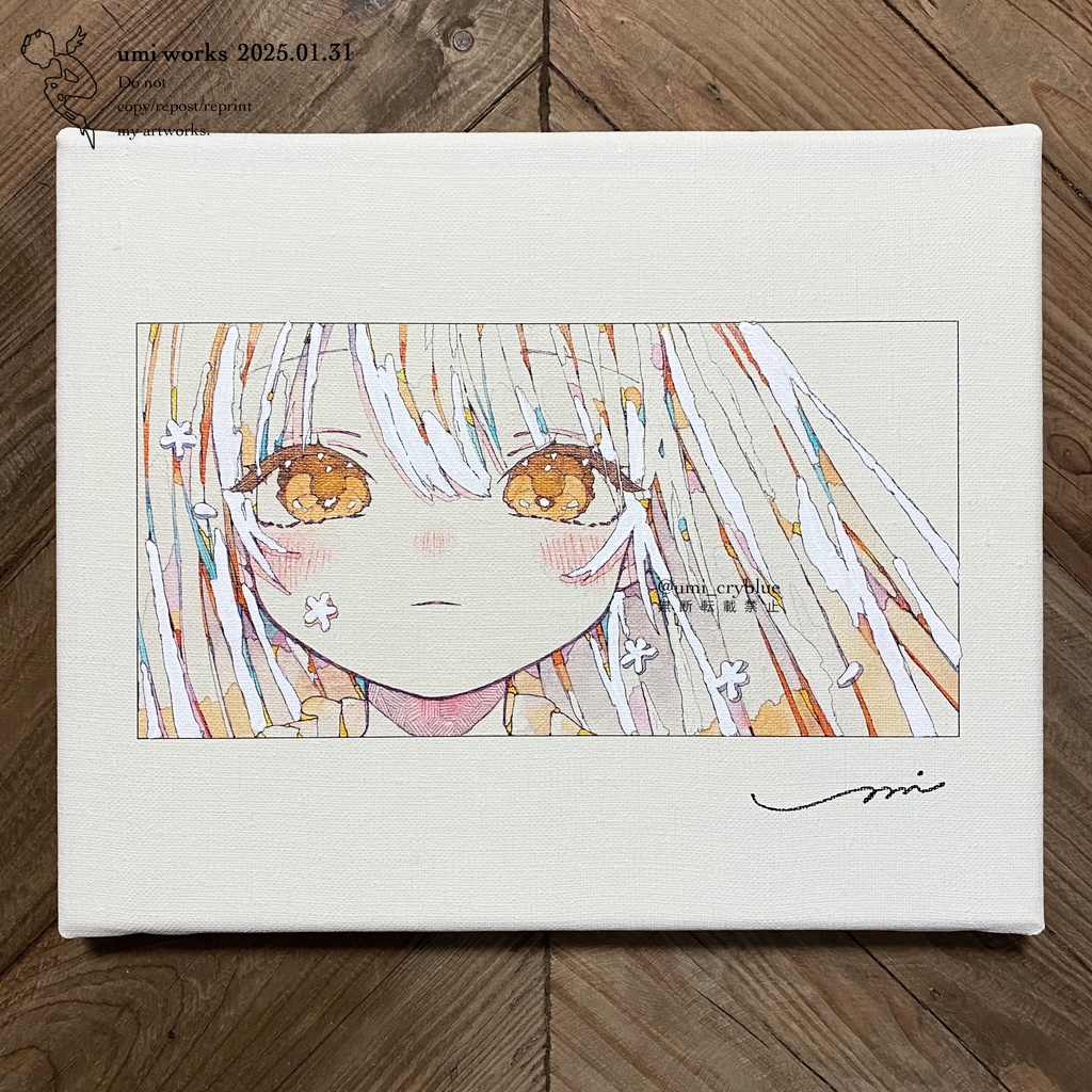 【準新作】Canvas print [トワイライトを秘める] (直筆サイン+ホワイト加筆+箱あり)