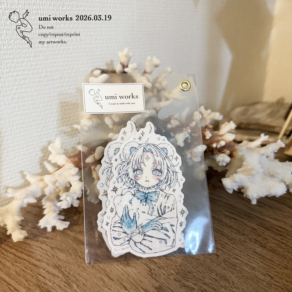 【新作｜在庫約10点】clear sticker 2set［雪のような君］