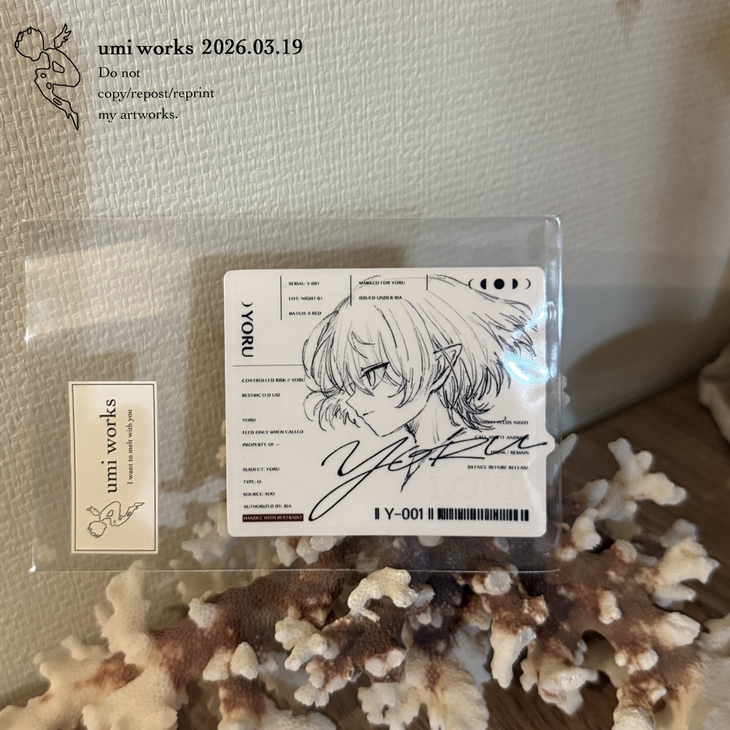 【新作｜在庫5点のみ】clear sticker［ヨル専用輸血パック詳細］