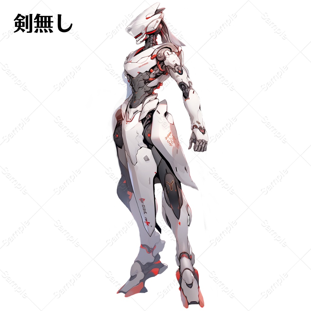 【立ち絵】ロボット_男性型_剣_全身_バストアップ|16