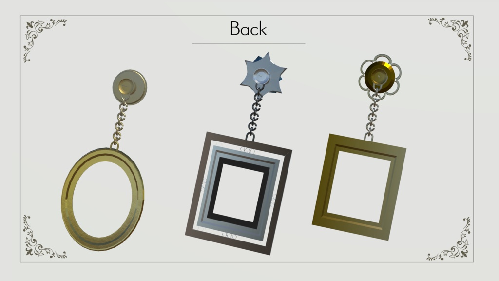 【poiikklph☽ear1st】額縁ピアス