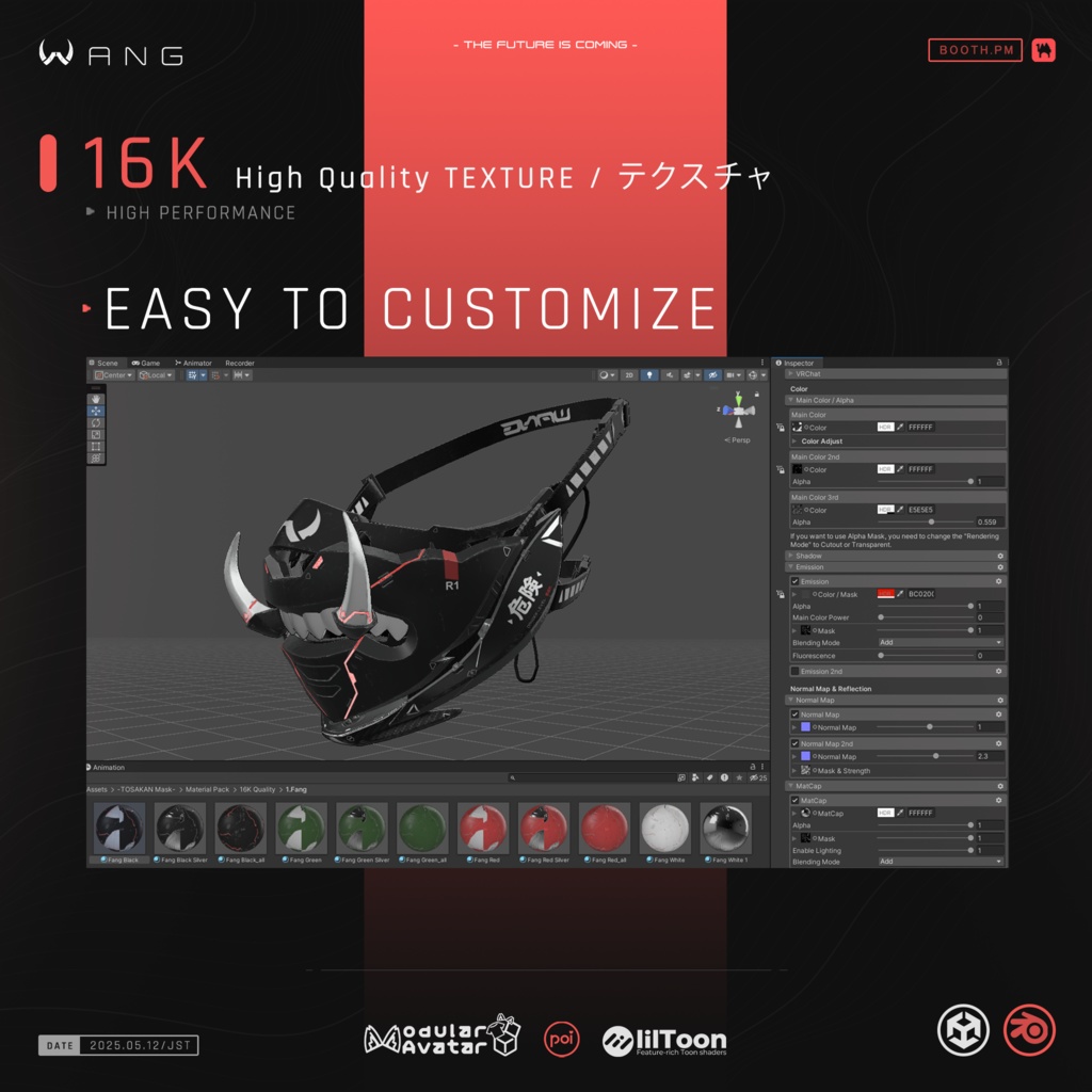 トサカンマスク - TOSAKAN Mask|Cyberpunk Style 【WANG】