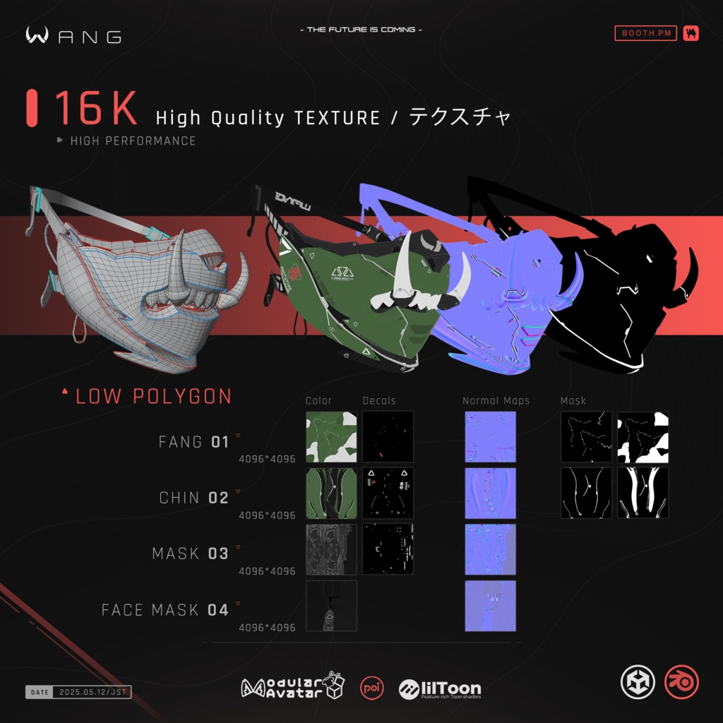 トサカンマスク - TOSAKAN Mask|Cyberpunk Style 【WANG】