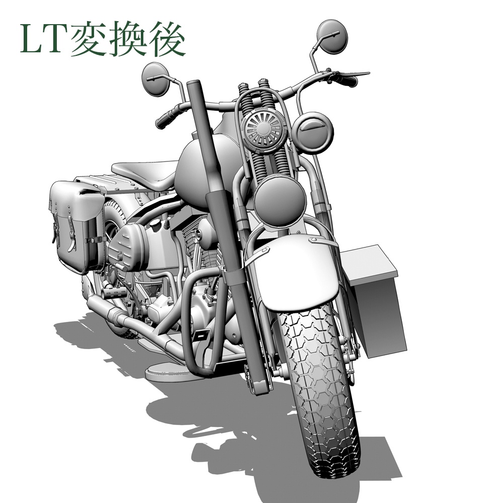 漫画用3D ハーレーWLA & M1ガーランド