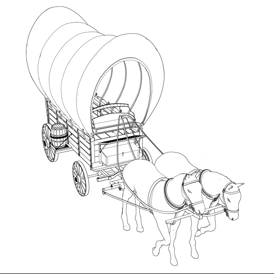 漫画用3D 中世・幌馬車