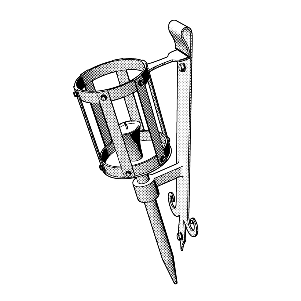 (無料)中世のゴシックライト(クリスタ用3D素材)