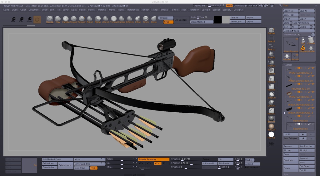 CrossBow Zbrush(ZTLデータ)