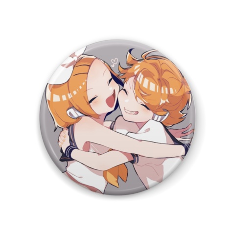 スタンド付き 鏡音缶バッジ