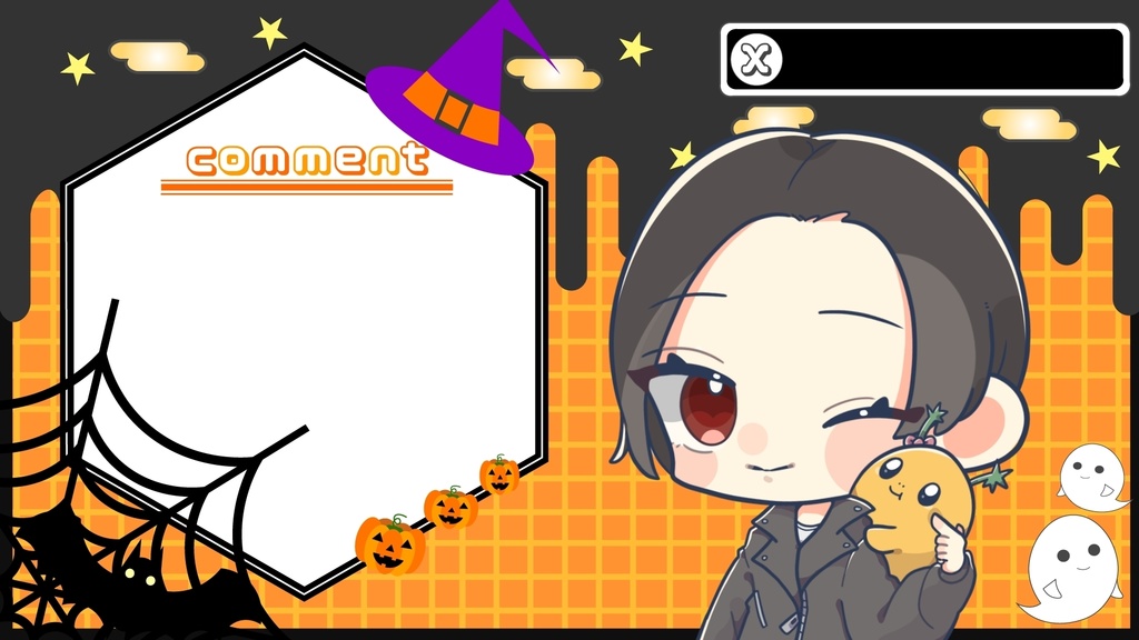 【配信で使える素材】ハロウィン仕様サムネ用ロゴ・背景&配信画面!