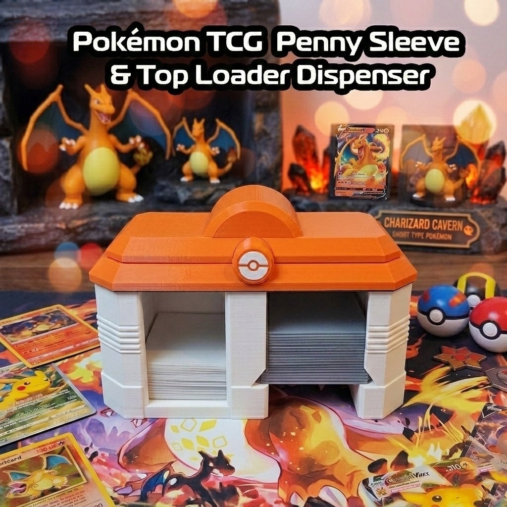 ポケモンカードゲーム対応 ペニースリーブ&トップローダー収納ディスペンサー マグネット式 トレカ保護ケース カード収納・整理 - Pokémon