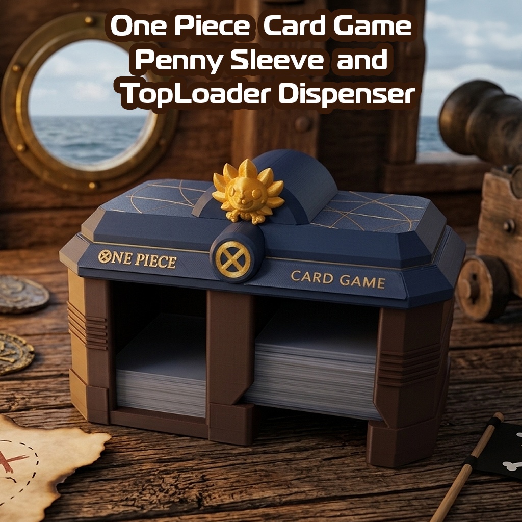 ワンピースカードゲーム対応 ペニースリーブ＆トップローダー収納ディスペンサー マグネット式 トレカ保護ケース カード収納・整理
