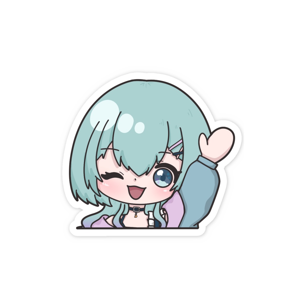 ウインクくらげスマホステッカー