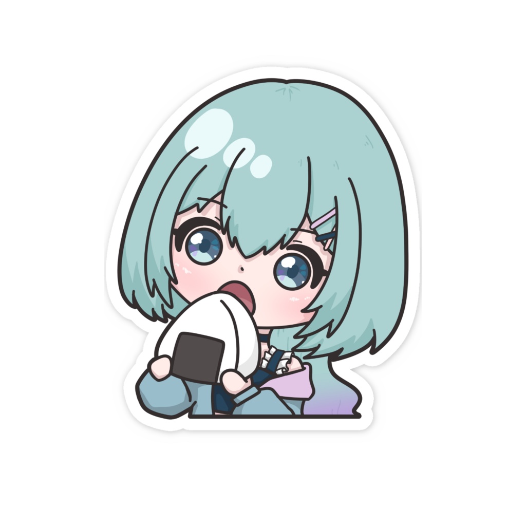 もぐもぐくらげスマホステッカー