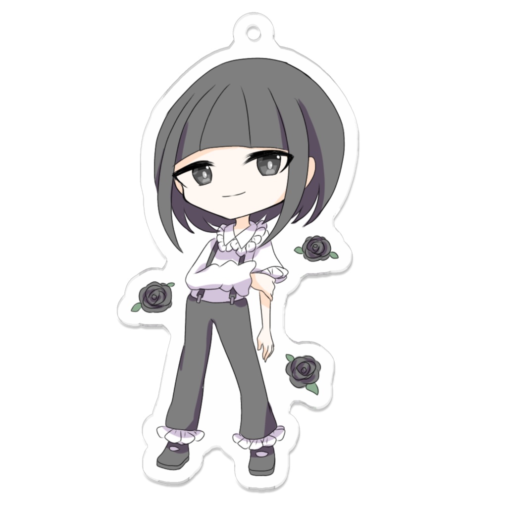 黒薔 アクリルキーホルダー