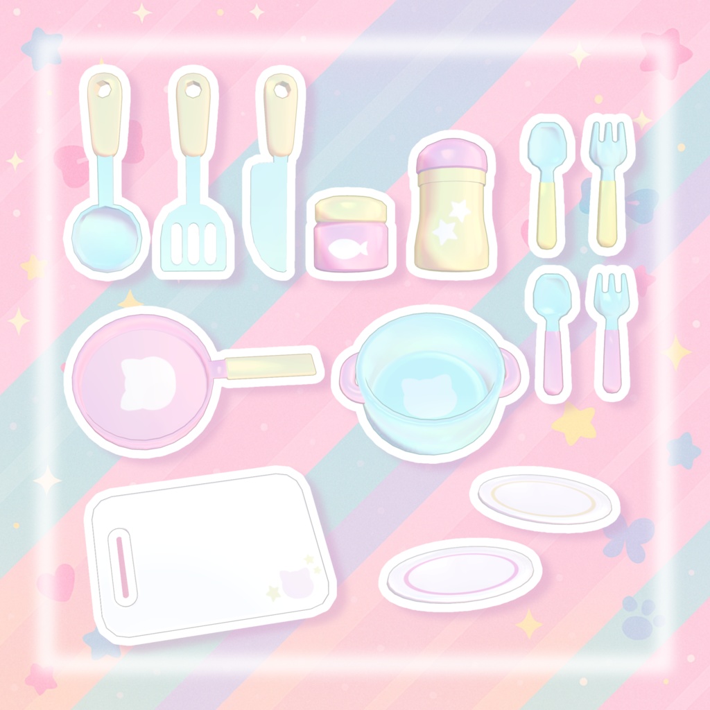 【VRchatワールド向け】ままごとキッチン^ ܸ. ̫ .ܸ ^♡