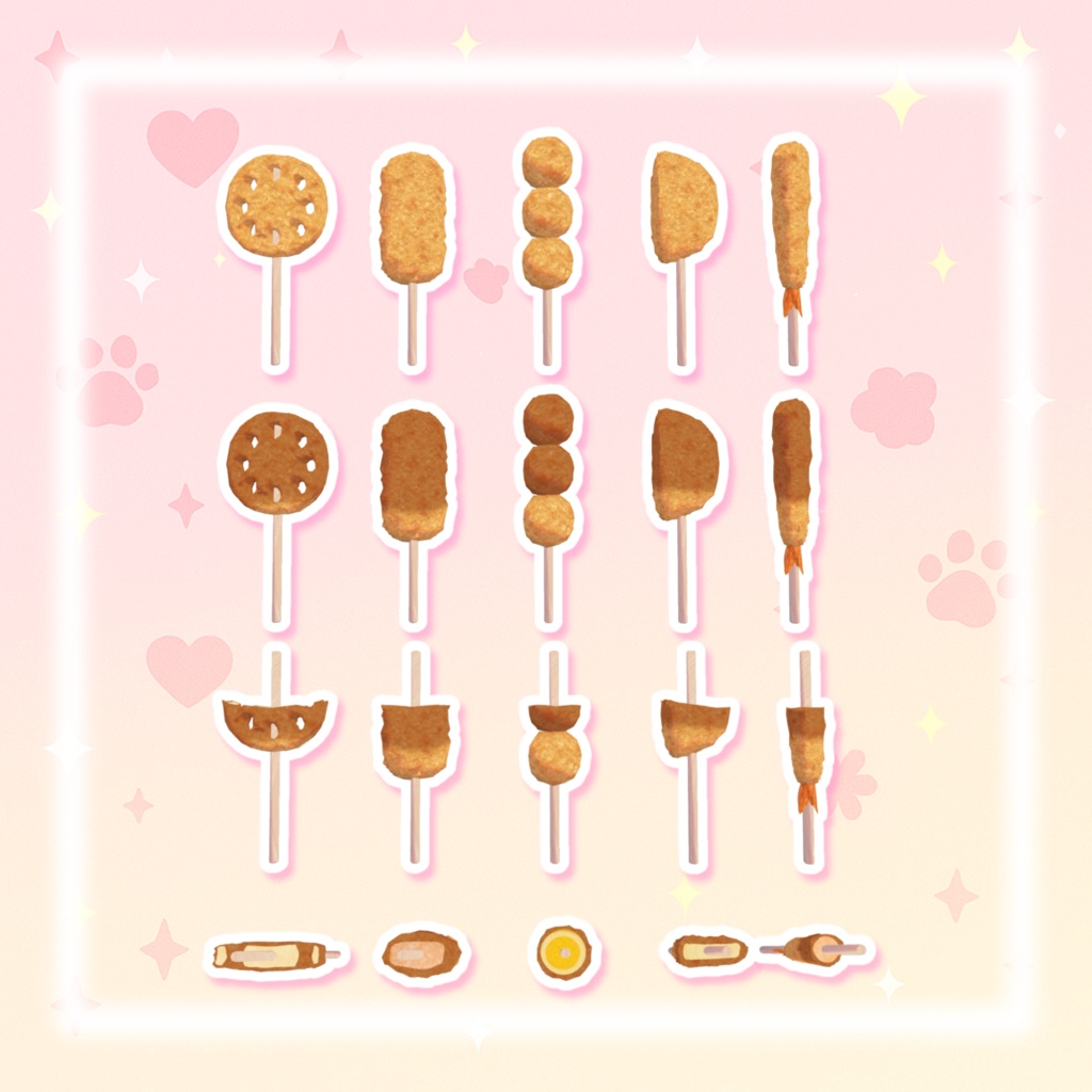 【ワールドギミック】ソースをつけて食べられる☆串揚げセットᐡ⸝⸝> ̫ <⸝⸝ᐡ