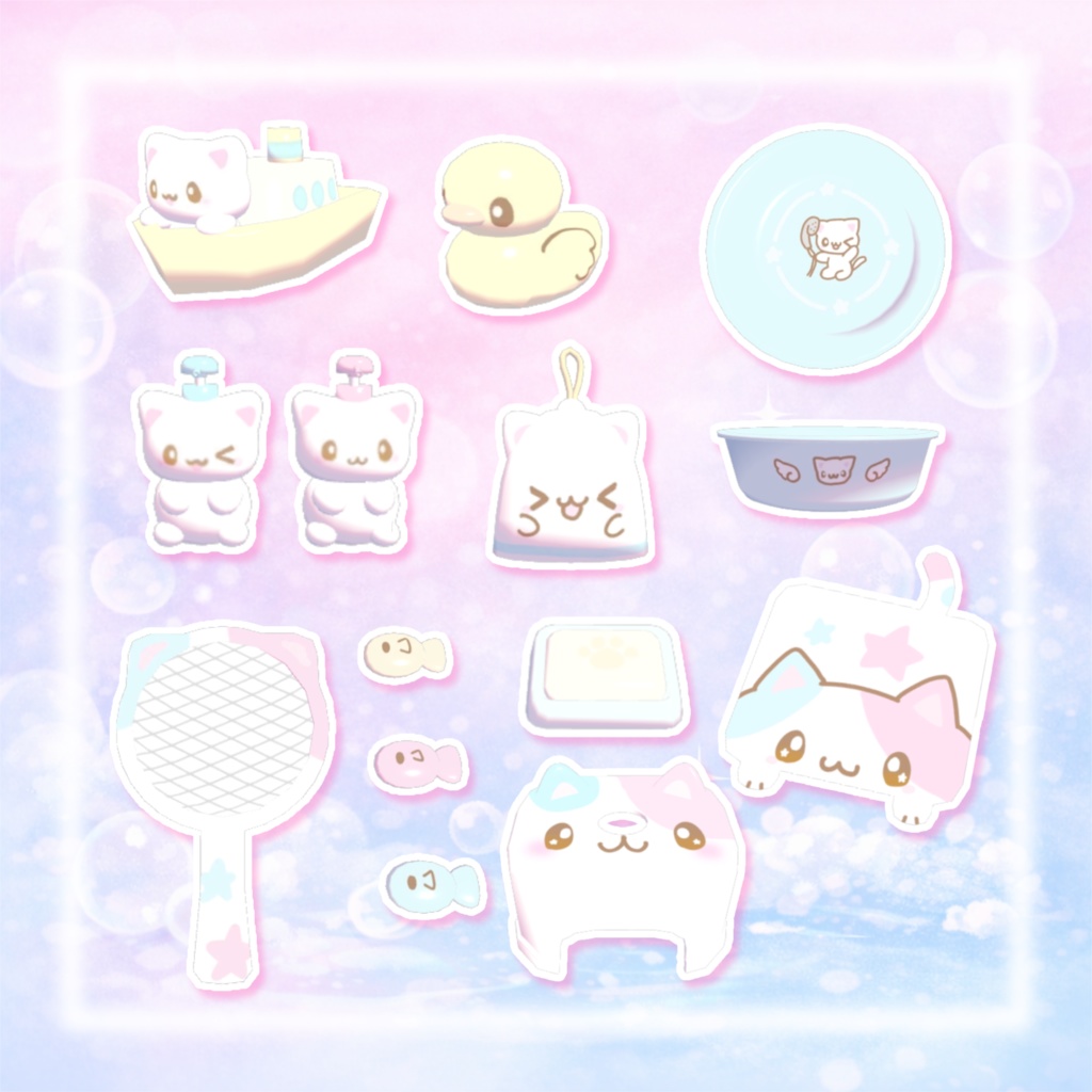 発売記念セール!【ワールドギミック】お風呂セット𐔌ᵔ ܸ>⩊<︎︎ ͡ 𐦯♡