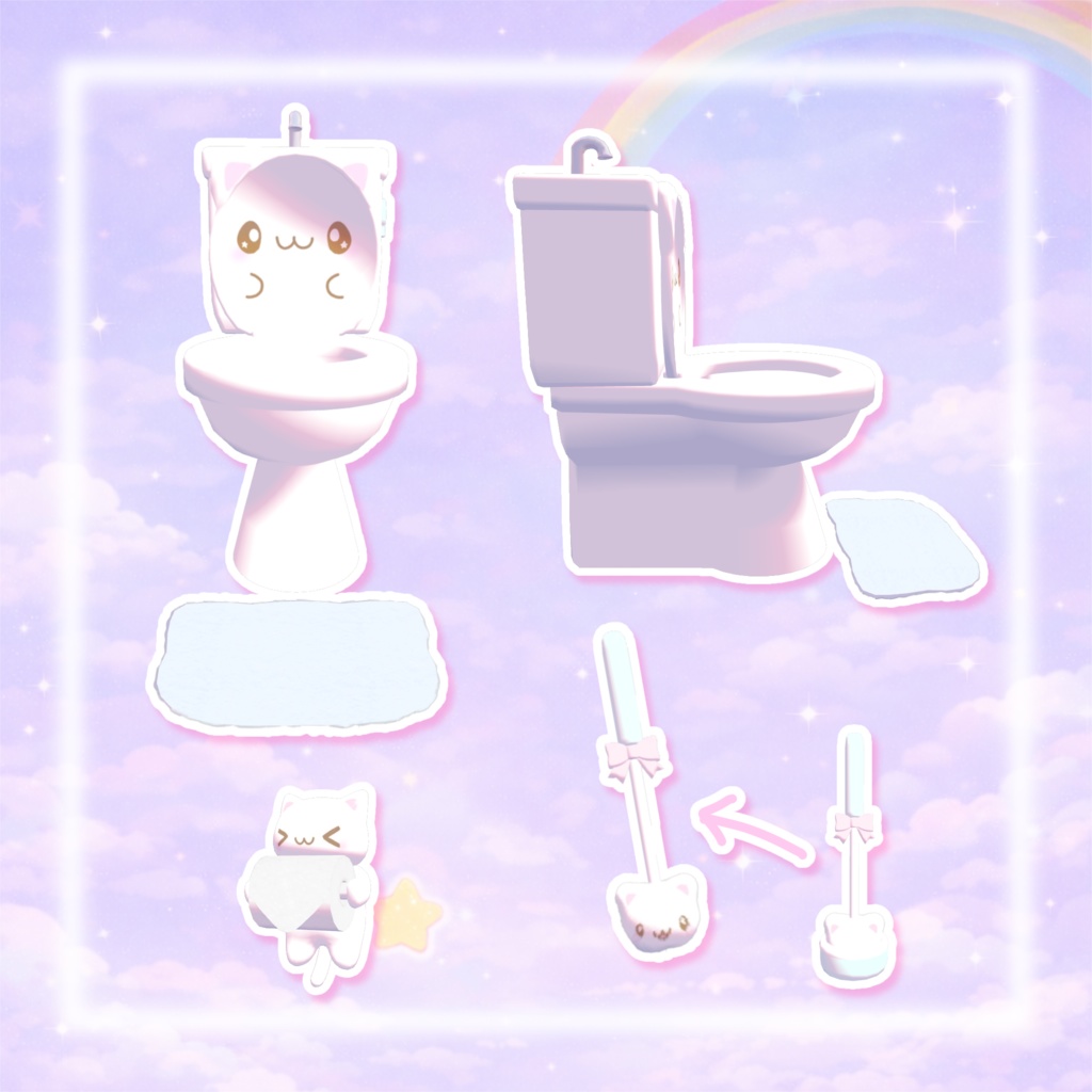 【ワールドギミック】出して流せる☆にゃんトイレ