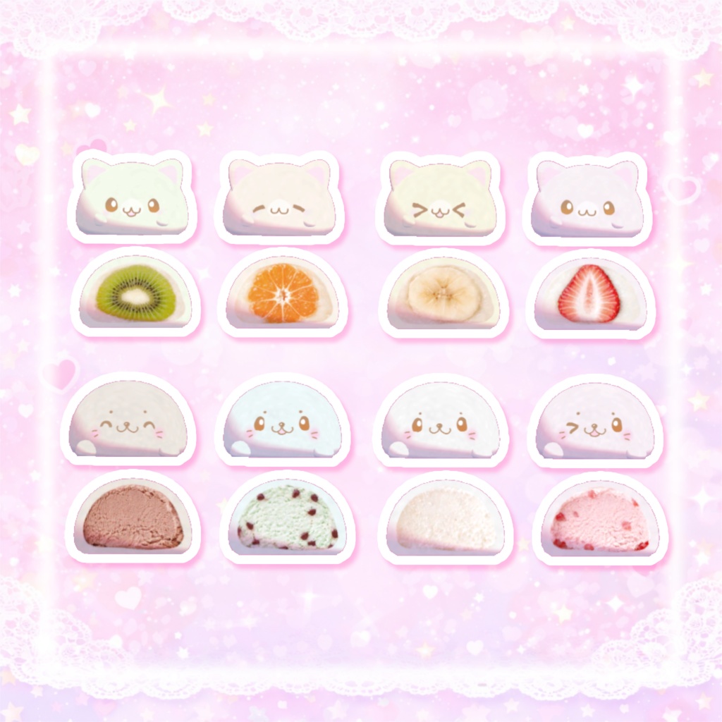 発売記念セール!【ワールドギミック】食べられる♡かわいいい大福(っ՞• ̫ •՞)っ♡