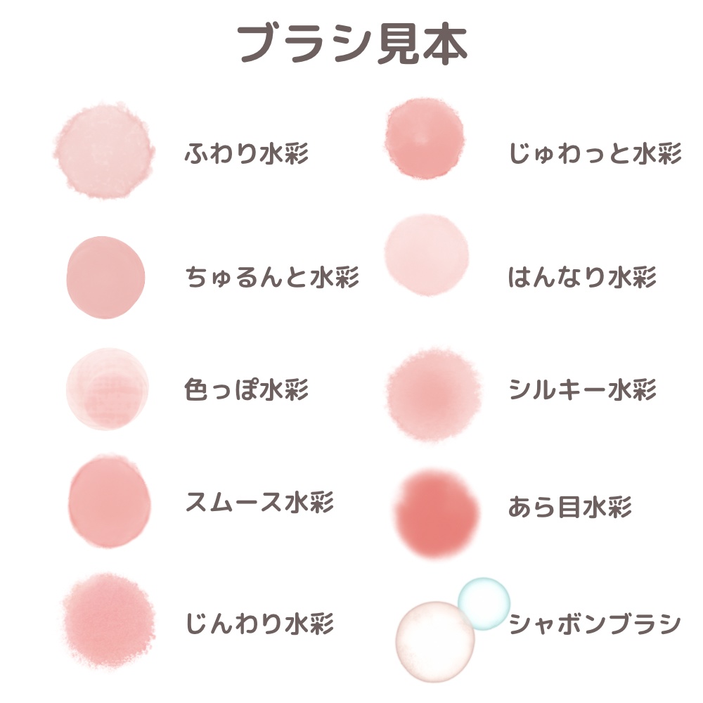 【Procreate】水彩ブラシ10種セット