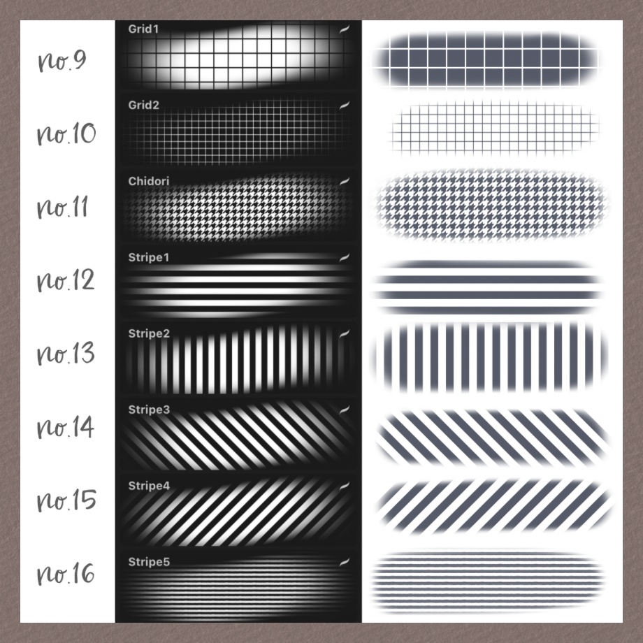 【procreateブラシ】パターンブラシ26本セット