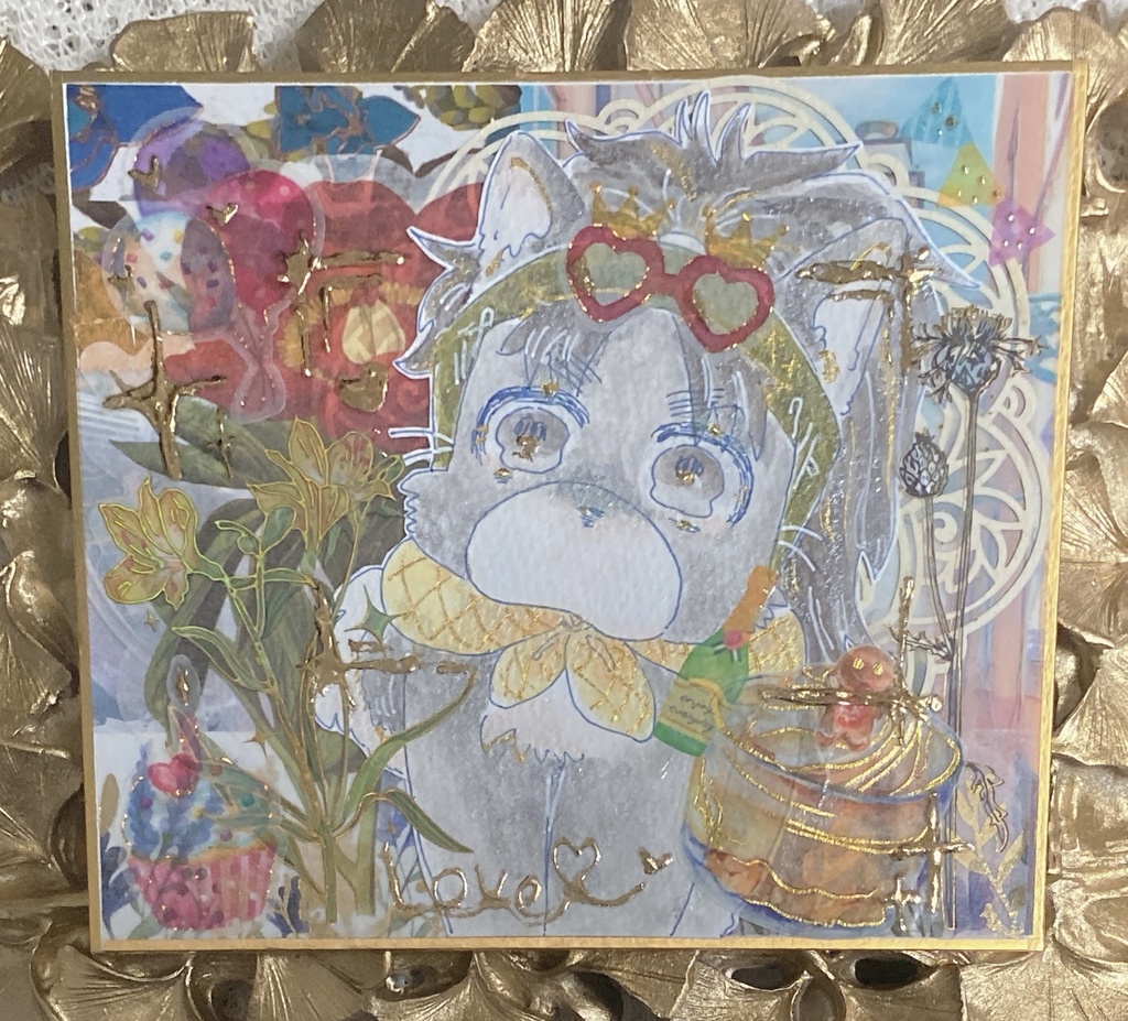 🥷🥚コラージュ色紙