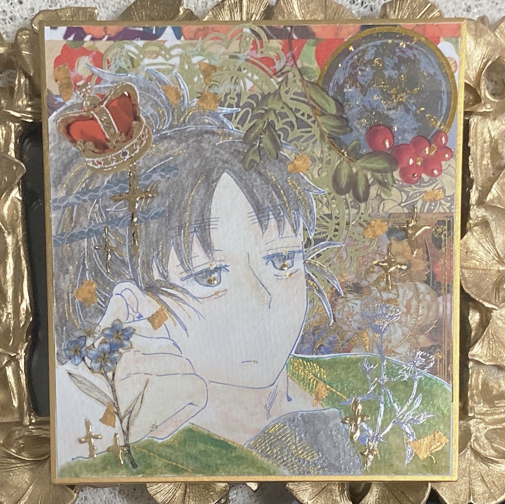 🥷🥚コラージュ色紙