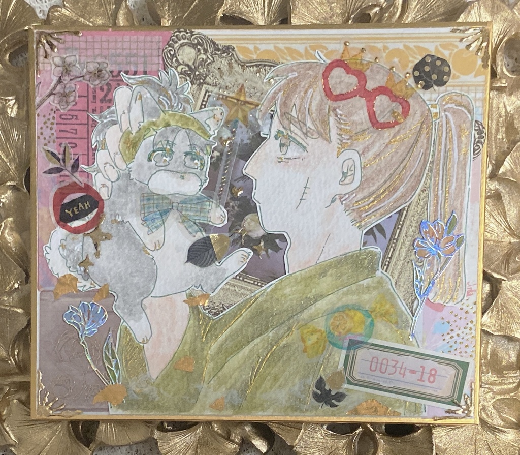 🥷🥚コラージュ色紙