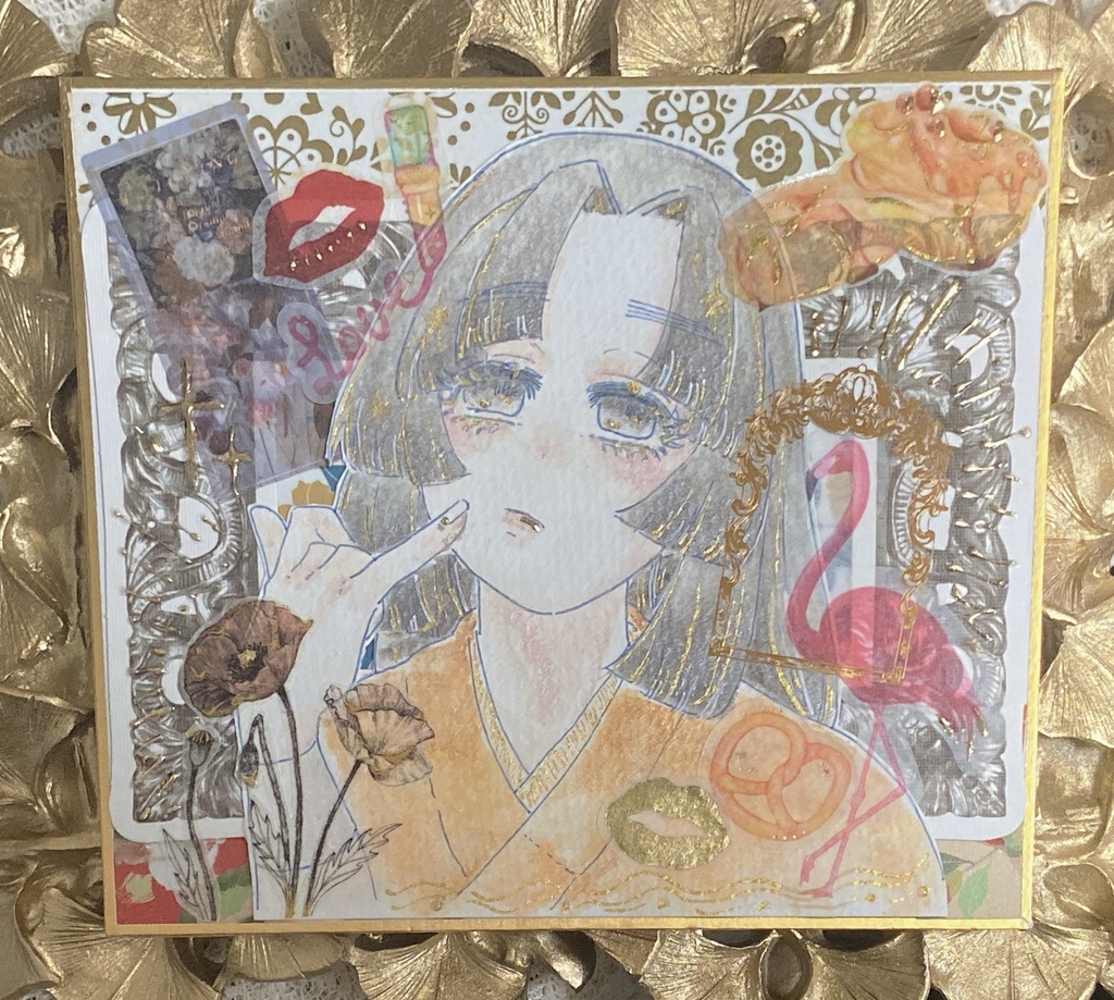 🥷🥚コラージュ色紙