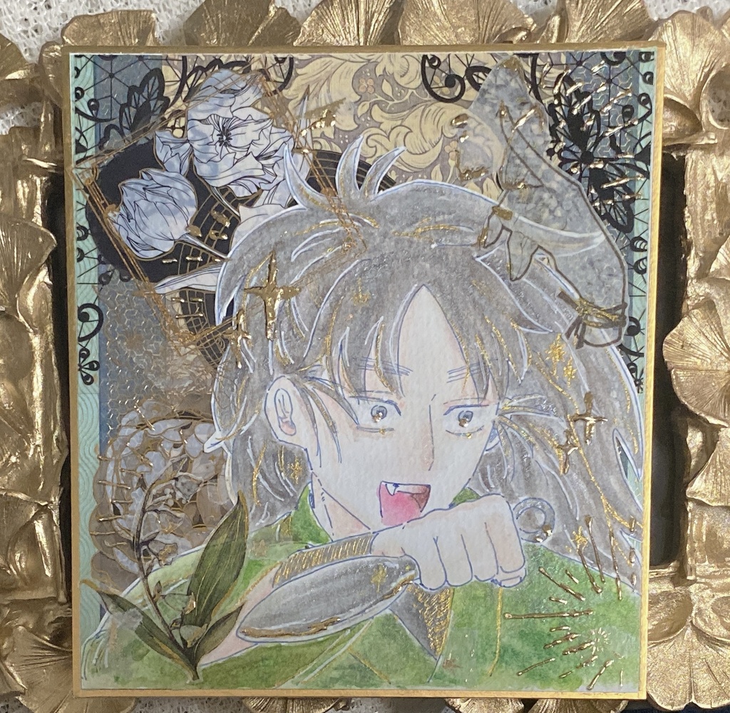 🥷🥚コラージュ色紙