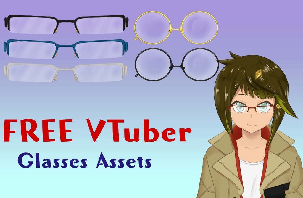 [Vtuber assets] Glasses/ 眼鏡