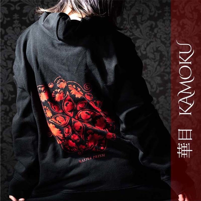 新商品 人気商品 送料無料 MASTER PRISM マスタープリズム 華目-KAMOKU- パーカー トップス 華目 KAMOKU プリントパーカー ZIP ZIPパーカー 黒 ブラック ビッグサイズ ビッグシルエット 大きめ ゆったり XL おしゃれ かわいい かっこいい クール パンク ロック オリジナル ブランド