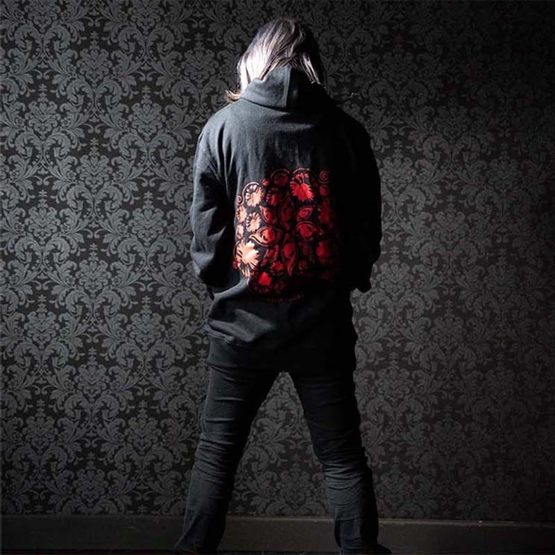 新商品 人気商品 送料無料 MASTER PRISM マスタープリズム 華目-KAMOKU- パーカー トップス 華目 KAMOKU プリントパーカー ZIP ZIPパーカー 黒 ブラック ビッグサイズ ビッグシルエット 大きめ ゆったり XL おしゃれ かわいい かっこいい クール パンク ロック オリジナル ブランド