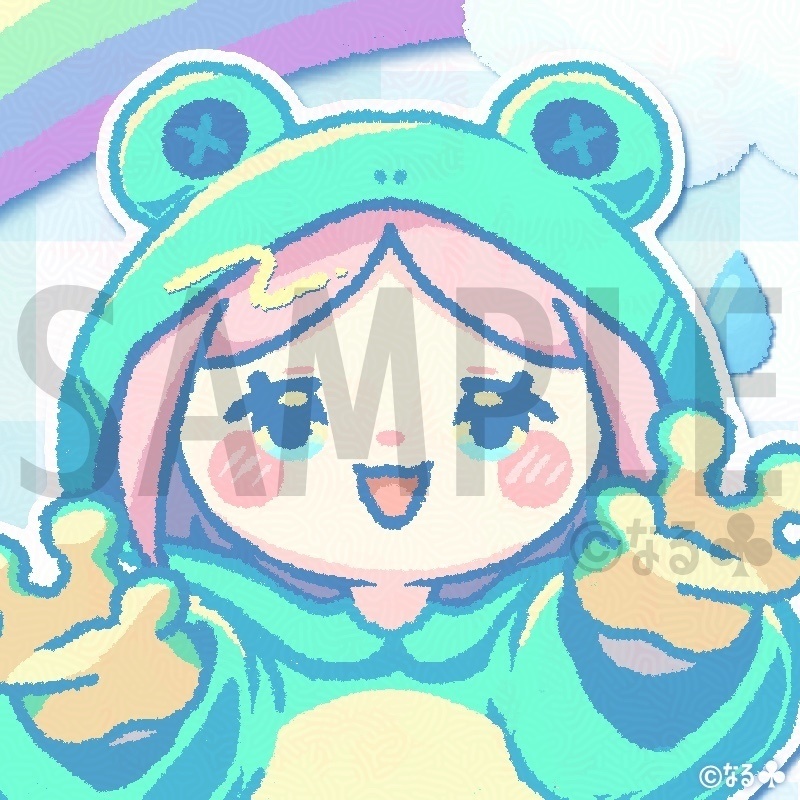 【フリーアイコン】ぴょこガール