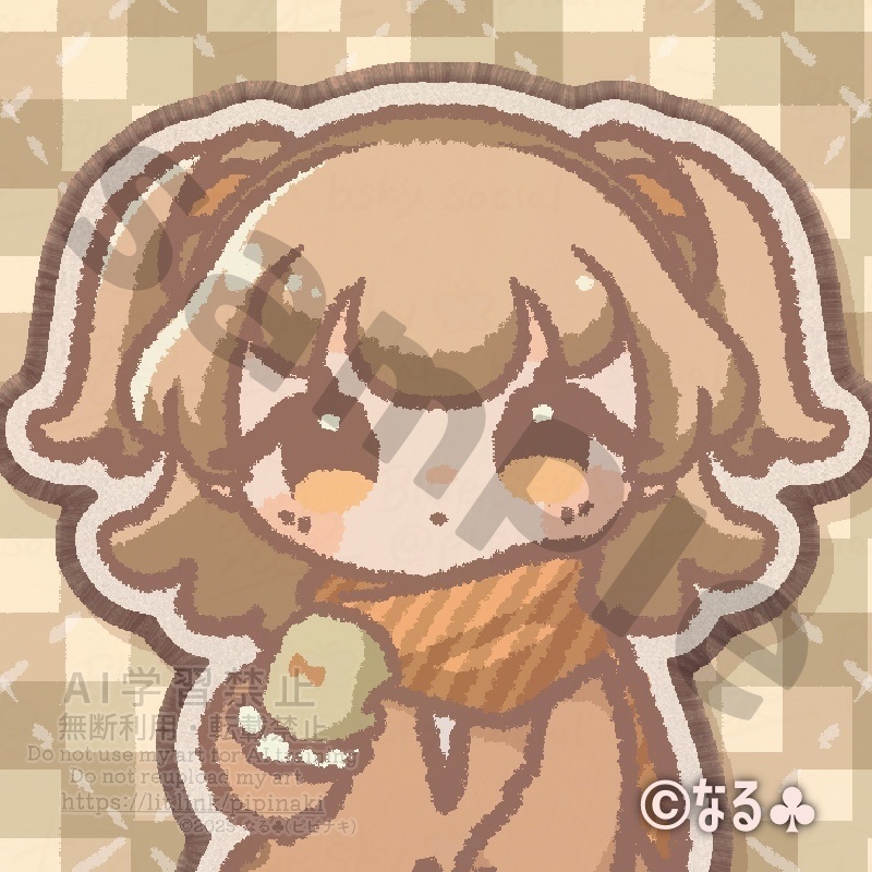 【フリーアイコン】クッキーカーディガンの女の子