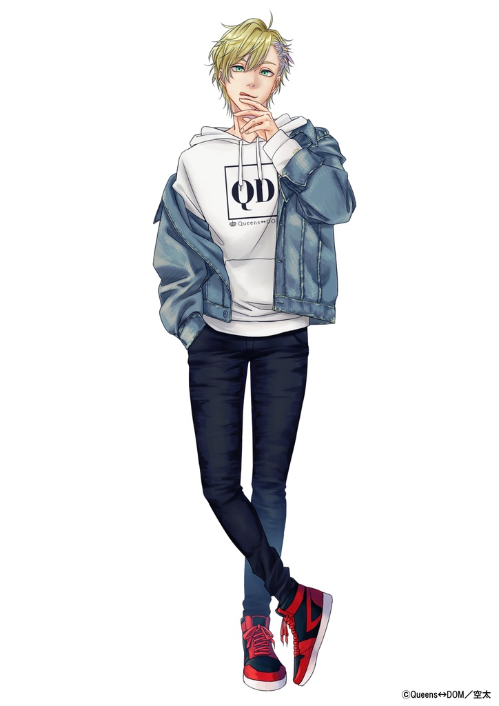 再販開始!【完全受注生産】バイブちゅ恋くん着用QDパーカー 白色(完成次第順次発送)