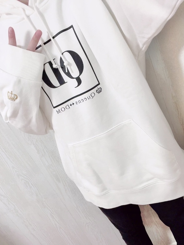 再販開始!【完全受注生産】バイブちゅ恋くん着用QDパーカー 白色(完成次第順次発送)