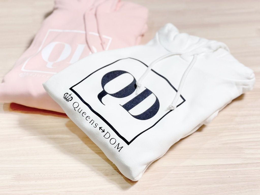 再販開始!【完全受注生産】バイブちゅ恋くん着用QDパーカー 白色(完成次第順次発送)