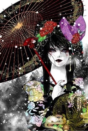 ポストカード「冬の白花」