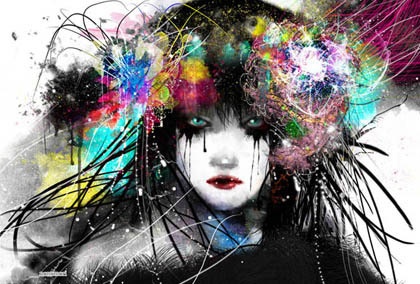 ポストカード「黒い涙」