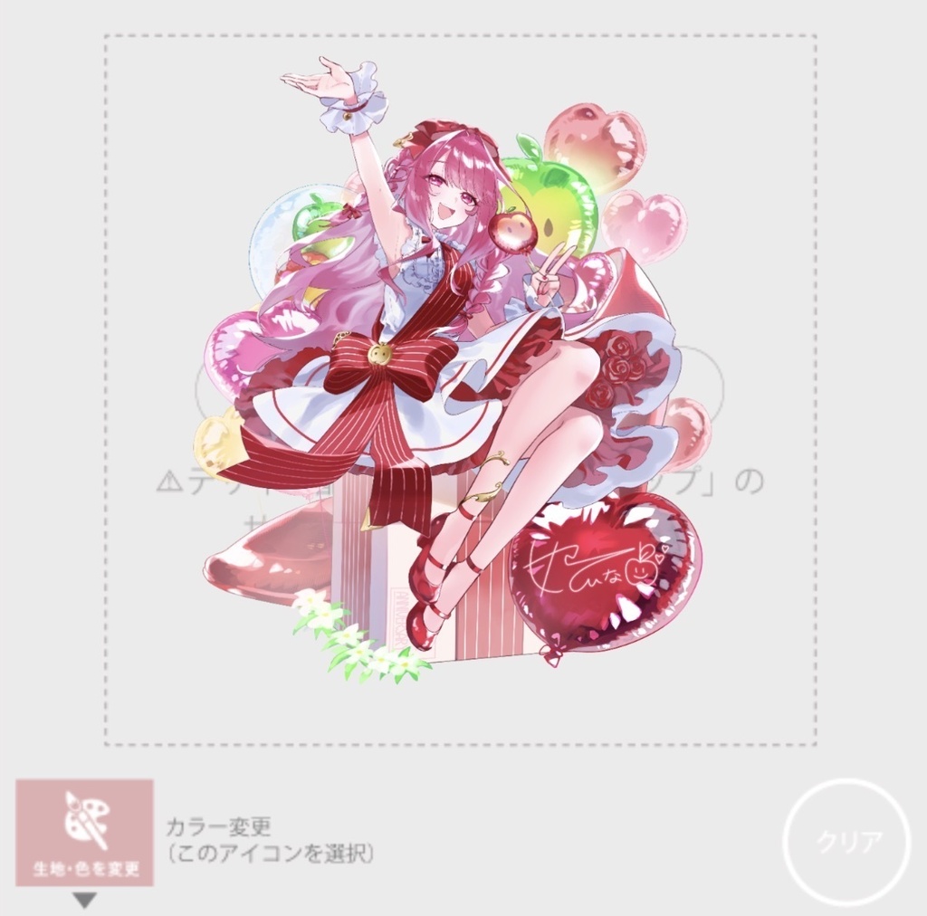 アクリルヘアクリップ_クリア_70mm×70mm