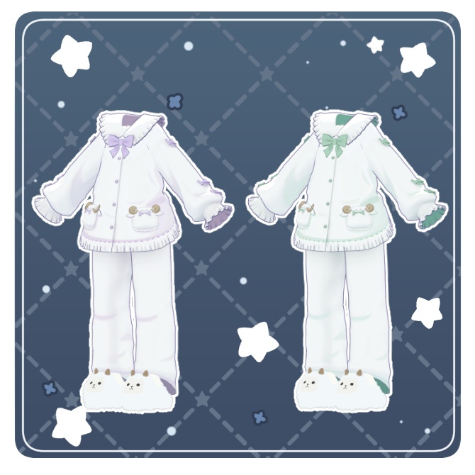 🤍Shiraraka Pajama🤍【まめふれんず対応】