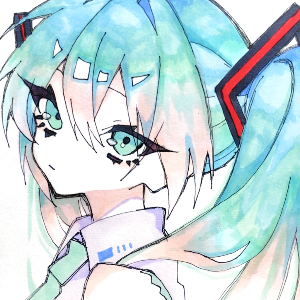 没まとめ① 色紙原画 3枚 初音ミク 重音テト レミリア・スカーレット