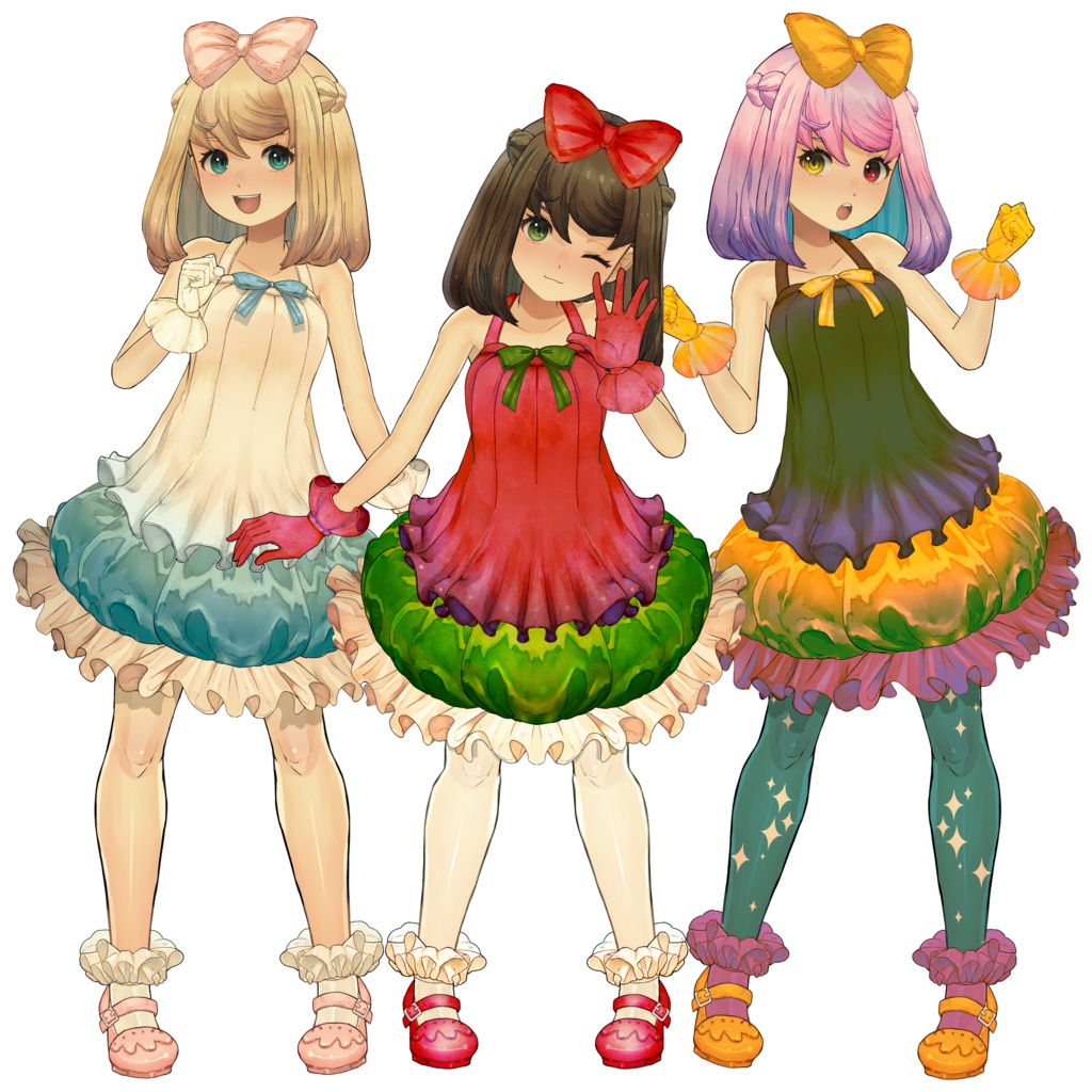 【FaceRig・VTube Studio対応】Vtuber向けLive2Dモデル ati  ３種類セット【汎用モデル】