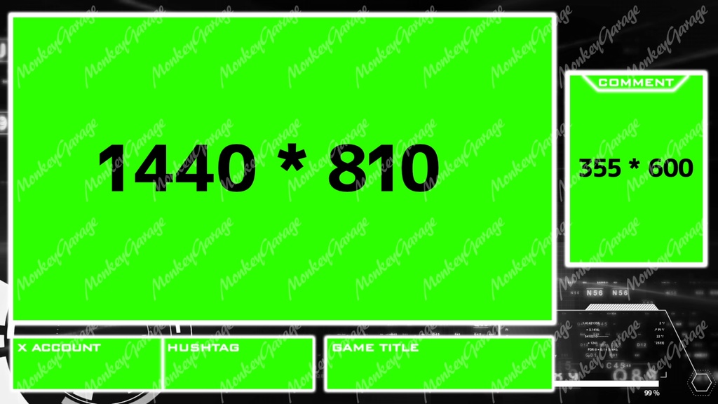 動く!ゲーム配信用オーバーレイ・サイバー1【VTuber・Vliver・配信者】