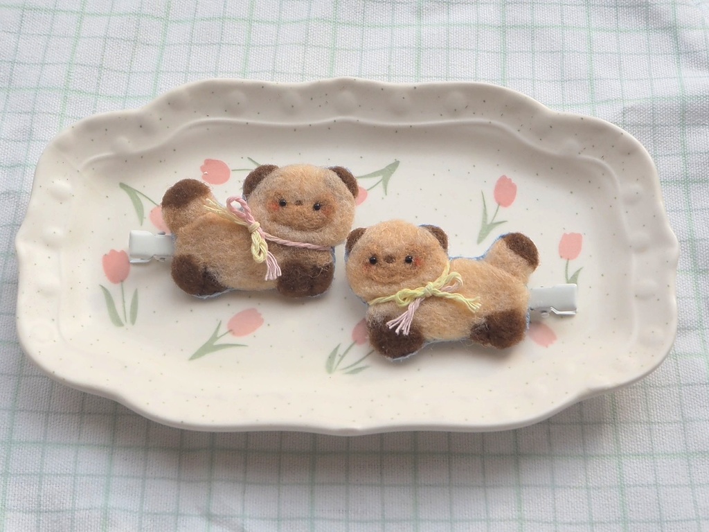 たぬき前髪クリップ