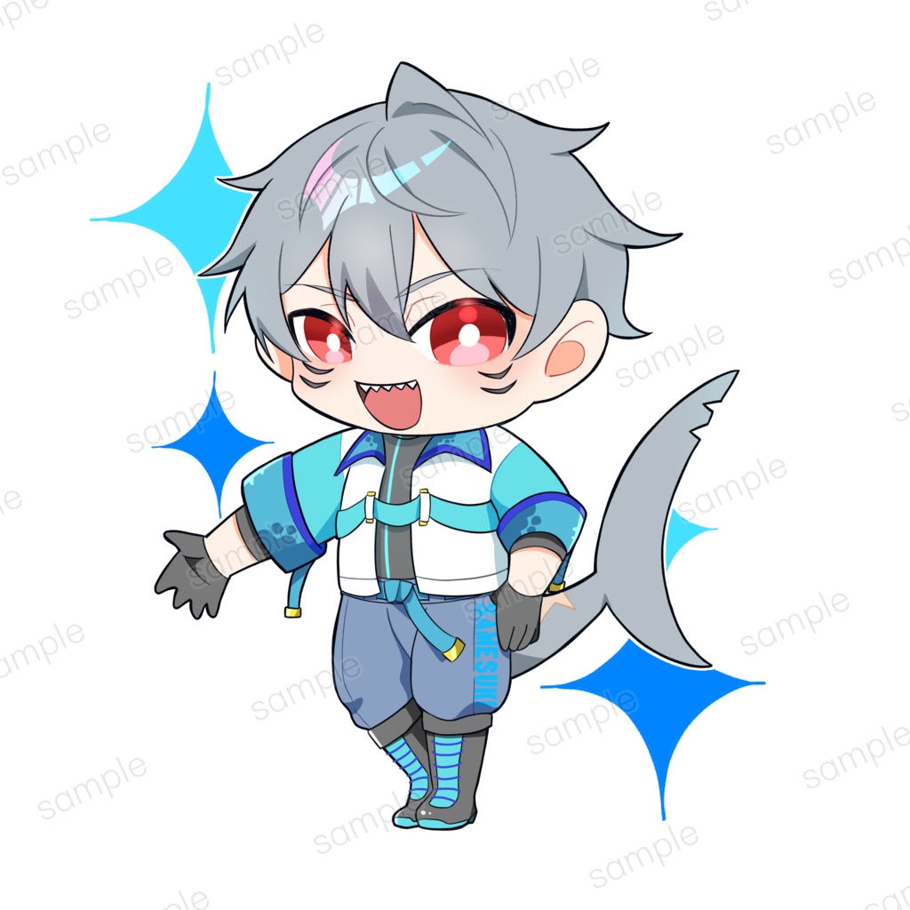 サメ丸くんアクキー(キラ)