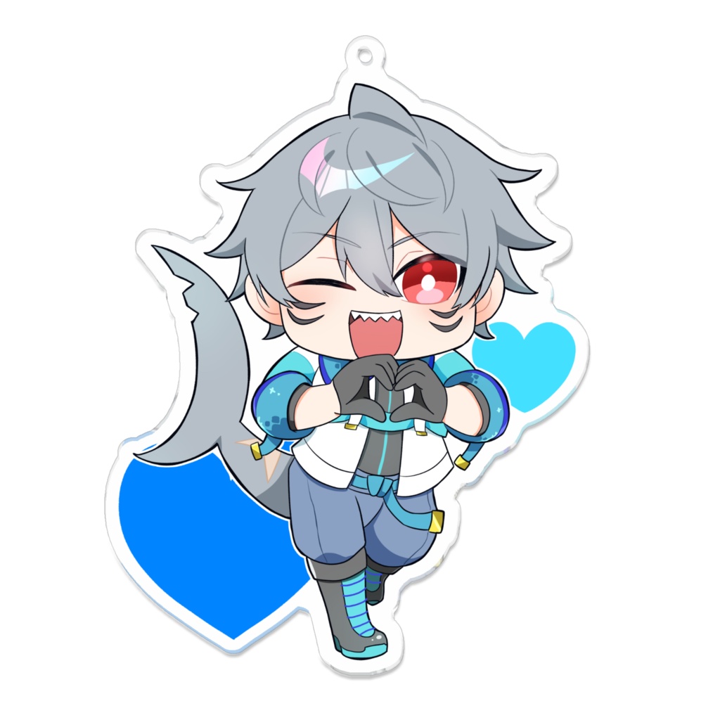 サメ丸くんアクキー（ラブ）