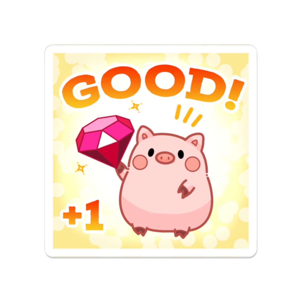 GOODぶたちゃんアクリルバッジ